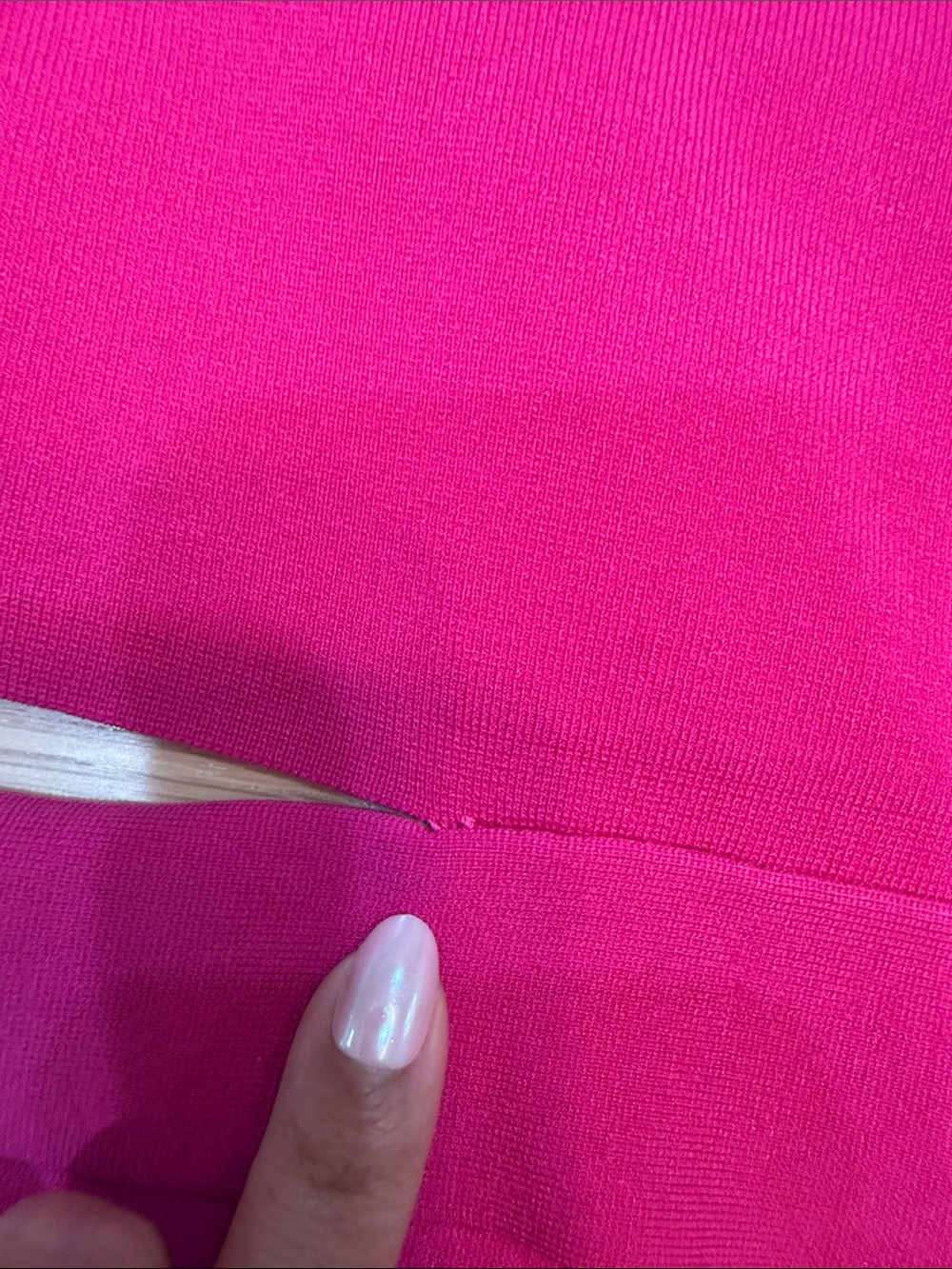 TEN by Aritzia Hot Pink Cropped Long Sleeve Top - Picture 4 of 7